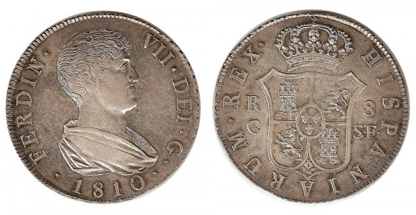 8 reales fdovii 1810 reus